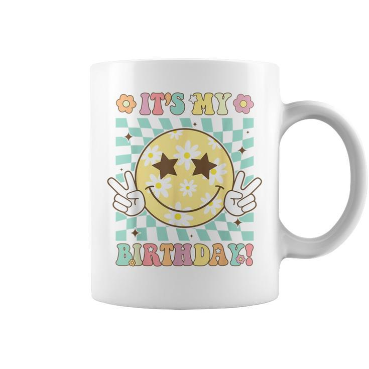 Groovy It's My Birthday Ns Girls Retro Smile Face Coffee Mug