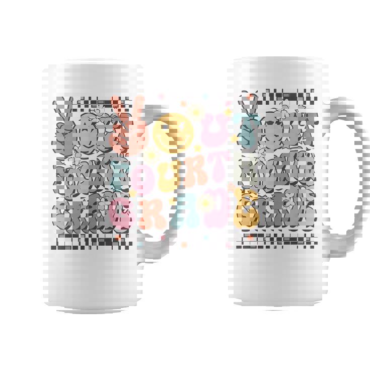 Groovy Last Day Of School 4Th Grade Peace Out Fourth Grade Coffee Mug
