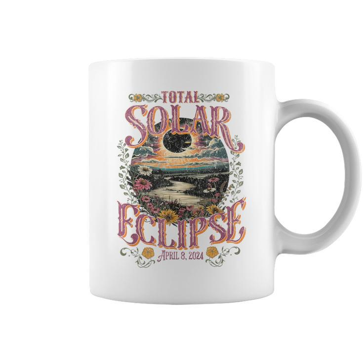 Groovy Total Solar Eclipse April 8 2024 Astronomy Souvenir Coffee Mug