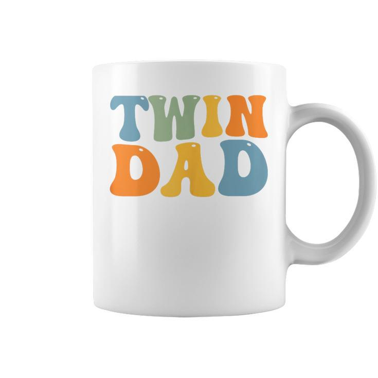 Groovy Twin Daddy Father's Day For New Dad Of Twins Coffee Mug