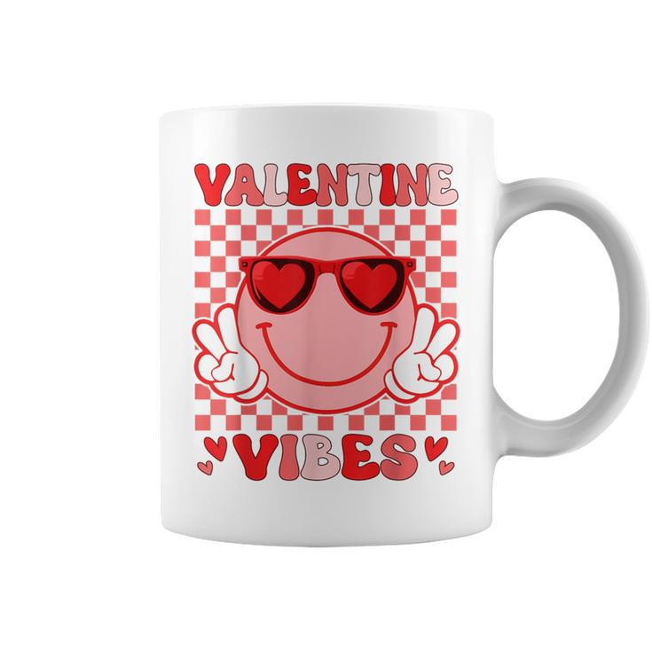 Groovy Valentine Vibes Valentines Day For Girl Womens Coffee Mug