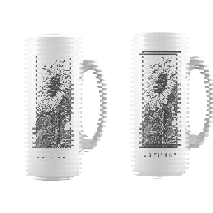 Grow In Grace Christian Sunflower Coffee Mug