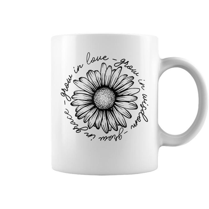 Grows In Grace Love Wisdom Christian Faith Jesus God Lover Coffee Mug