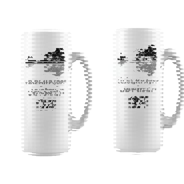 Guitarrista Guitarra Con Paisaje Best Guitar Players 1974 Taza de café