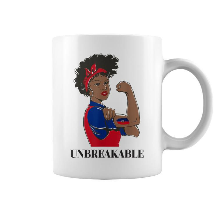 Haiti Haitian Flag Day Proud Ayiti Woman Unbreakable Coffee Mug