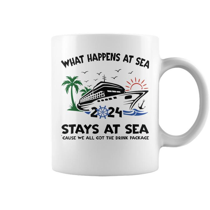 What Happens At Sea Stays At Sea 2024 Family Cruise Ship Coffee Mug