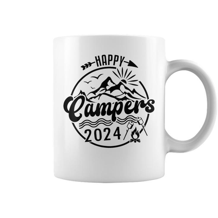 Happy Campers 2024 Friends Camping Adventures In Outdoors Coffee Mug
