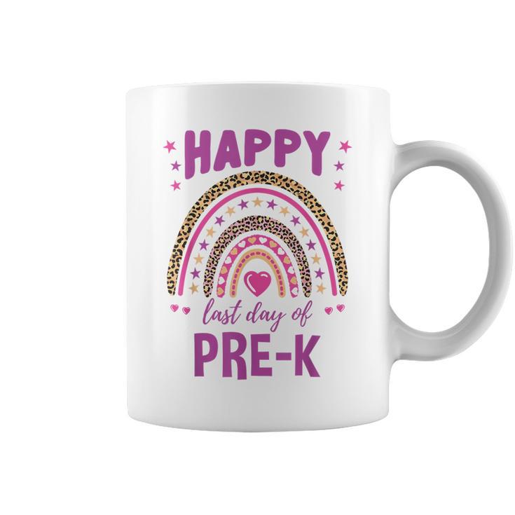 Happy Last Day Of Pre-K Leopard Rainbow Coffee Mug