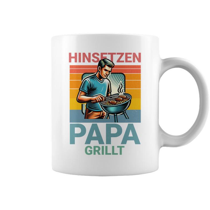 Hinsetzen Papa Grillt Bbq Spruch Tassen