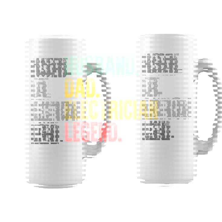 Hombre intage Husband Dad Electrician Legend Retro Taza de café