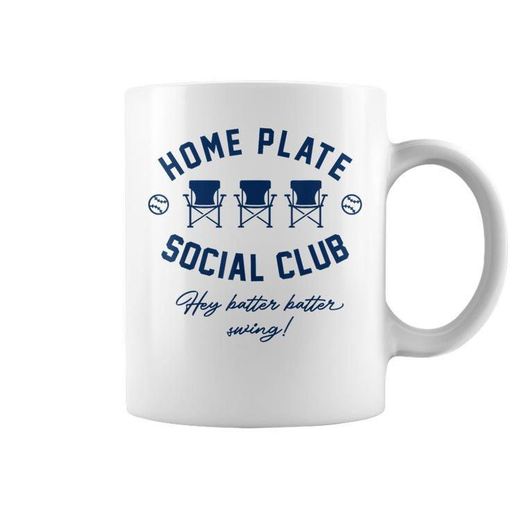 Home Plate Social Club Baseball Or Softball Women Coffee Mug