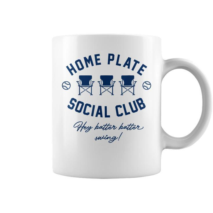 Home Plate Social Club Baseball Or Softball Women Coffee Mug
