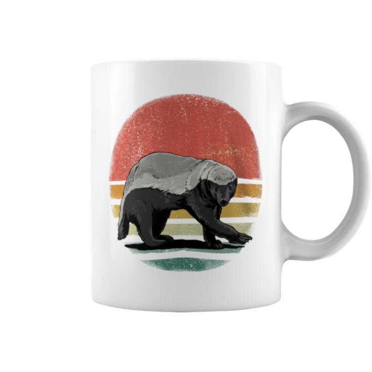 Honey Badger Retro Style Wild Animal Lover Zookeeper Coffee Mug