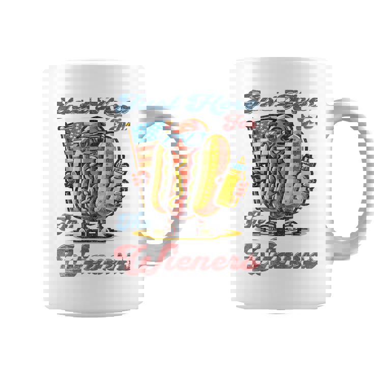 Hot Dog I'm Just Here For The Wieners 4Th Of July Women Coffee Mug