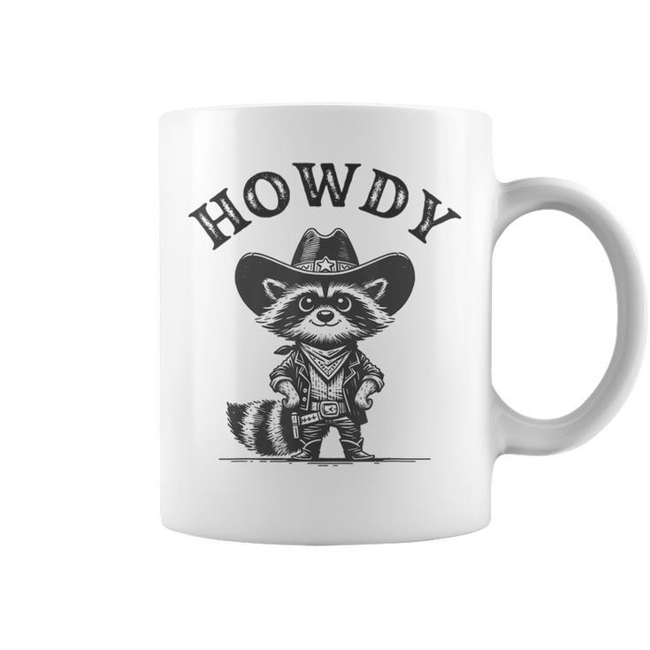 Howdy Cowboy Raccoon Howdy Raccoon Howdy Animal Coffee Mug