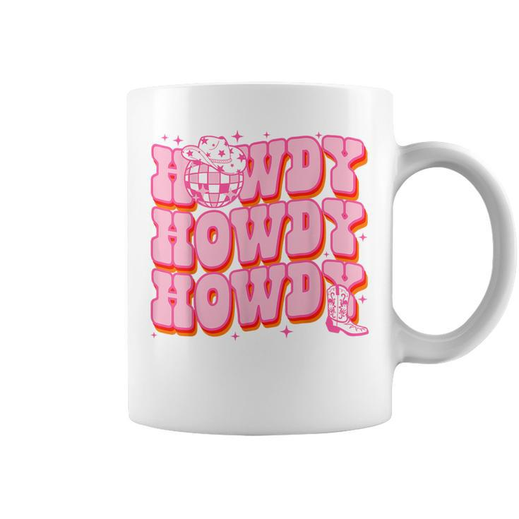 Howdy Southern Western Girl Country Rodeo Pink Cowgirl Women Coffee Mug