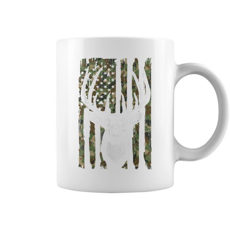 Hunting- Whitetail Deer American Flag Hunter Dad Coffee Mug