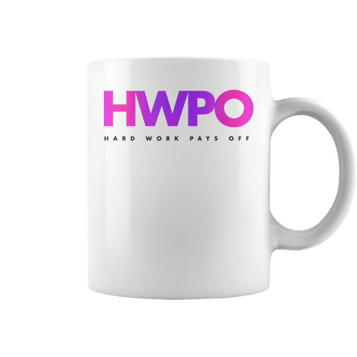 Hwpo Hard Work Pays Off Pastel Motivational Coffee Mug