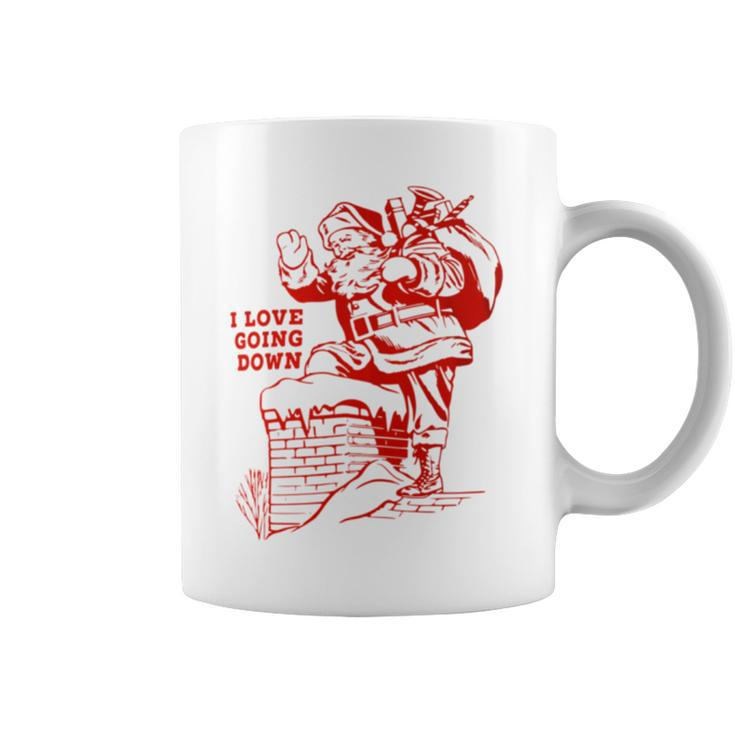 Inappropriate Christmas Santa Claus I Love Going Down Coffee Mug