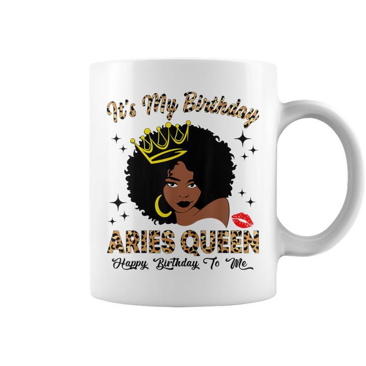 It's My Birthday Aries Queen African American Women Coffee Mug