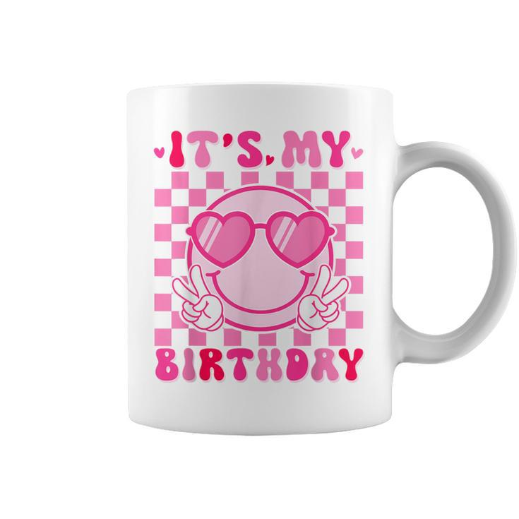 It's My Birthday Ns Girls Kid Boho Groovy Smile Face Bday Coffee Mug