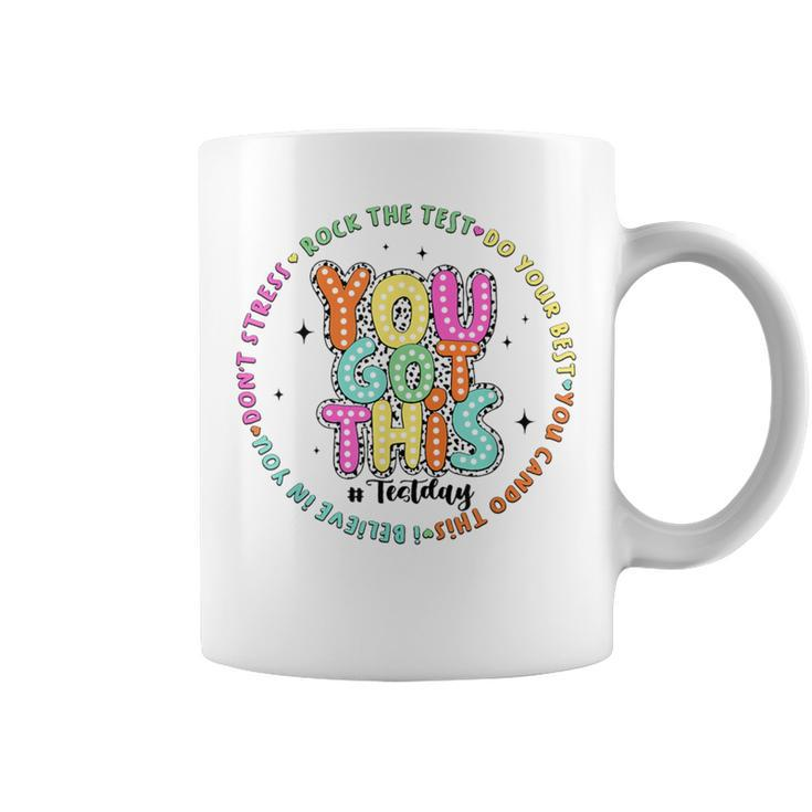 It’S Test Day You Got This Rock The Test Dalmatian Dots Coffee Mug