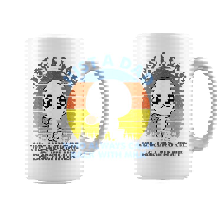 Just A Dad Who Always Came Back With Milk Retro Vintage Coffee Mug