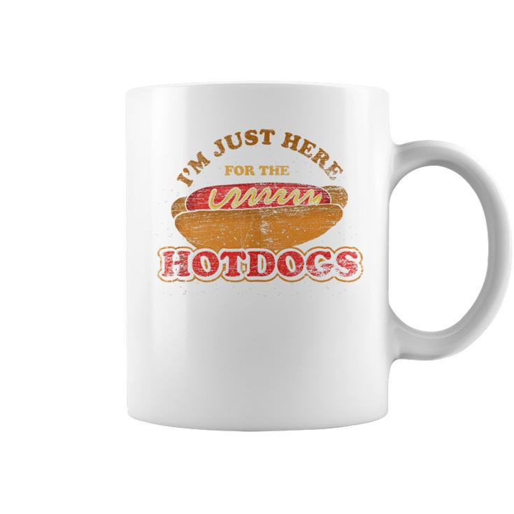 Im Just Here For The Hot Dogs Foodie Weiner Hot Dog Coffee Mug