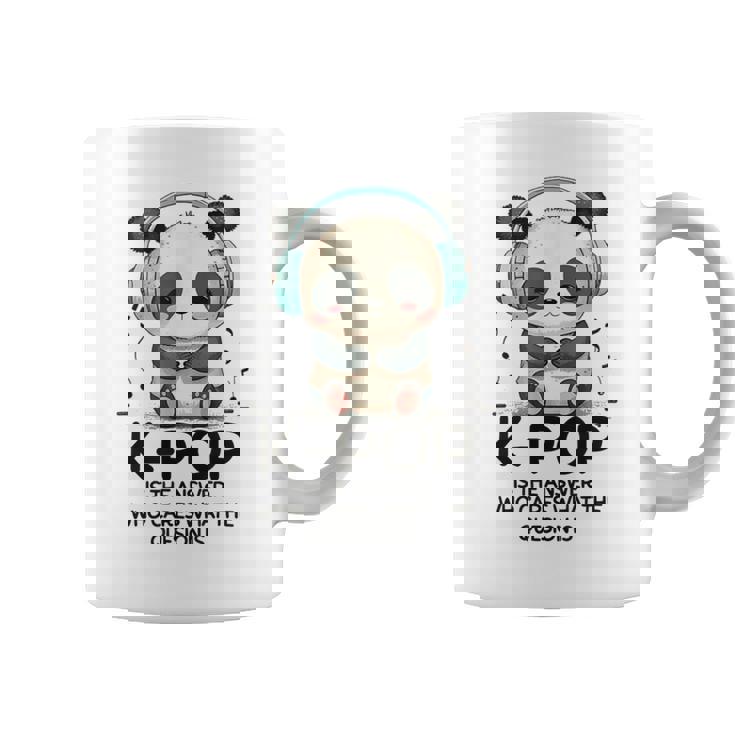 K-Pop Es La Respuesta Panda Kpop Merch Productos De K-Pop Taza de café