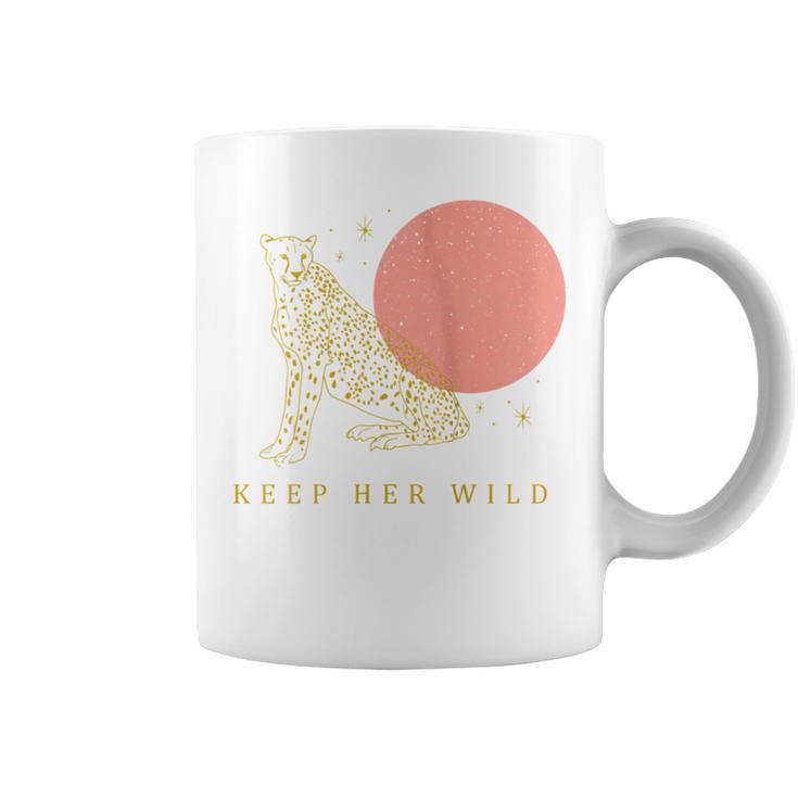 Keep Her Wild Cheetah Modern Boho Graphic Coffee Mug