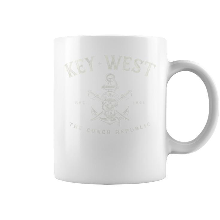 Key West Fl Rebel Pirate Boating Scuba Fishing Gear Coffee Mug