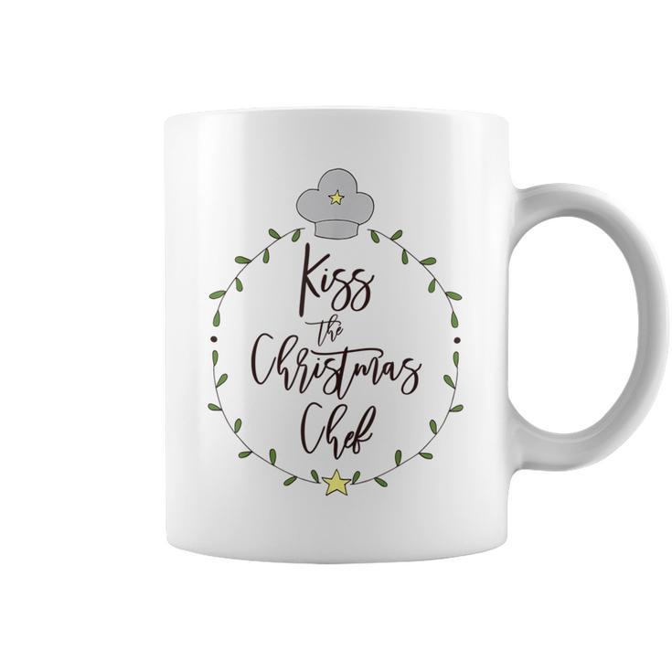 Kiss The Christmas Chef Holiday Coffee Mug