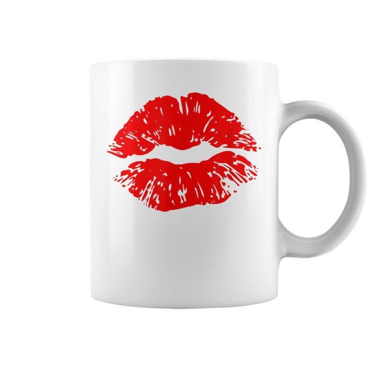 Kiss Red Lipstick Kiss Coffee Mug