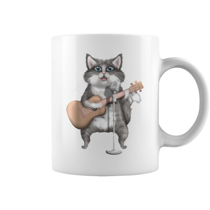 Kitty Cat Singing Guitar Player Musician Music Guitarist Coffee Mug