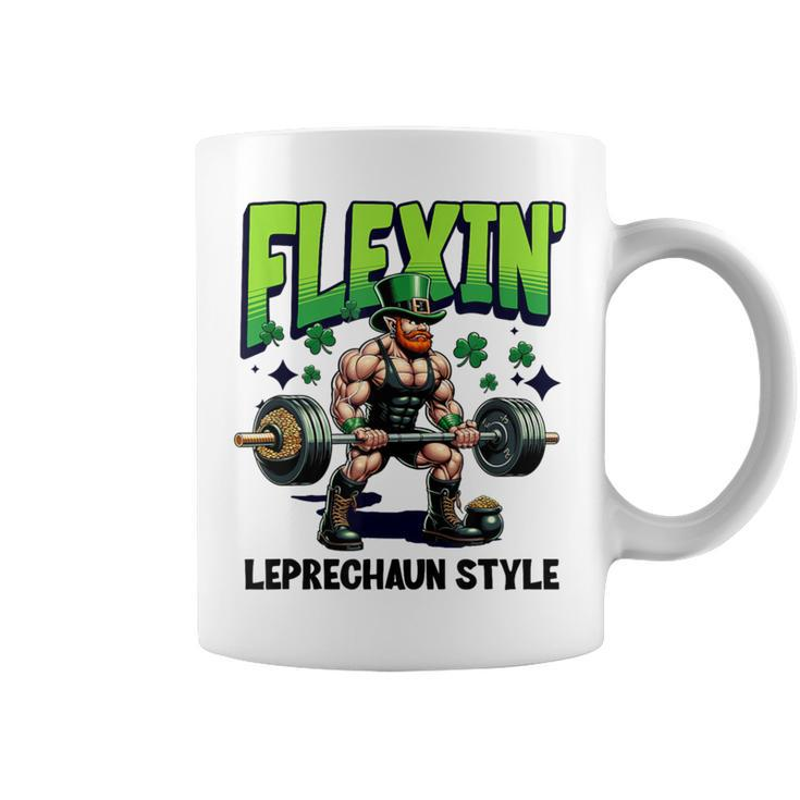 Leprechaun Weight Lifter Irish Workout Gym Coffee Mug