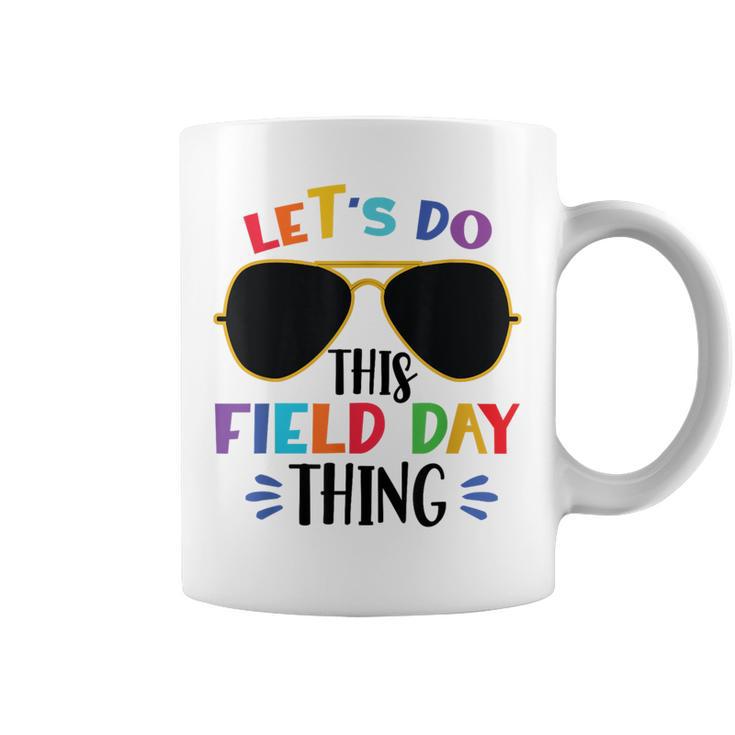 Let's Do This Field Day Thing Colors Quote Sunglasses Boys Coffee Mug