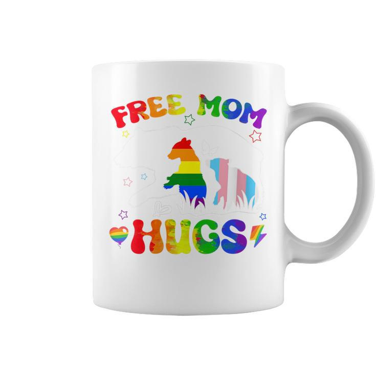 Lgbtq Pride Mama Bear Free Mom Hugs Lgbt Rainbow Coffee Mug