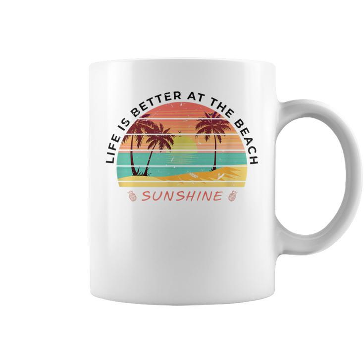 Life Is Better At The Beach Lifestyle Vacation Workout Coffee Mug