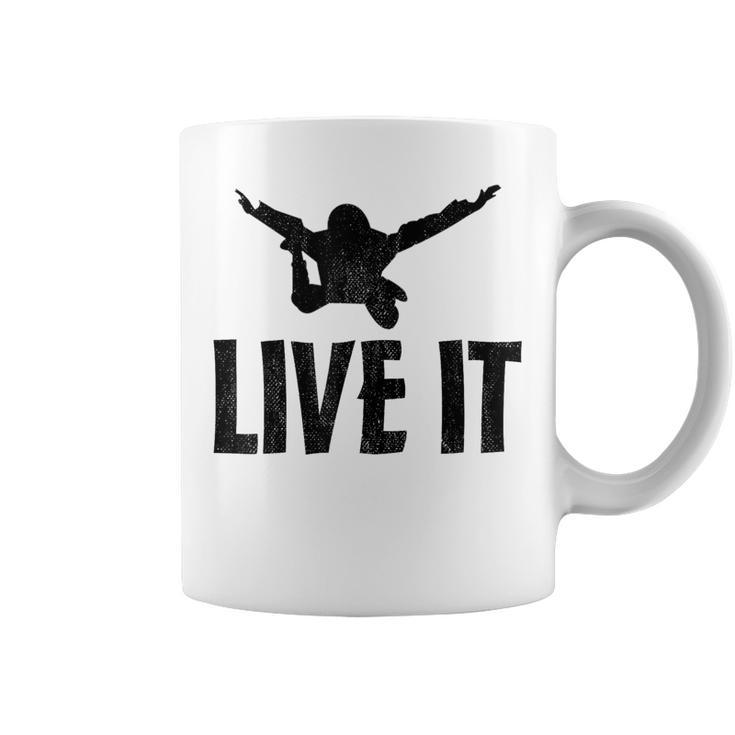 Live It Skydiving Skydive Parachuting Coffee Mug