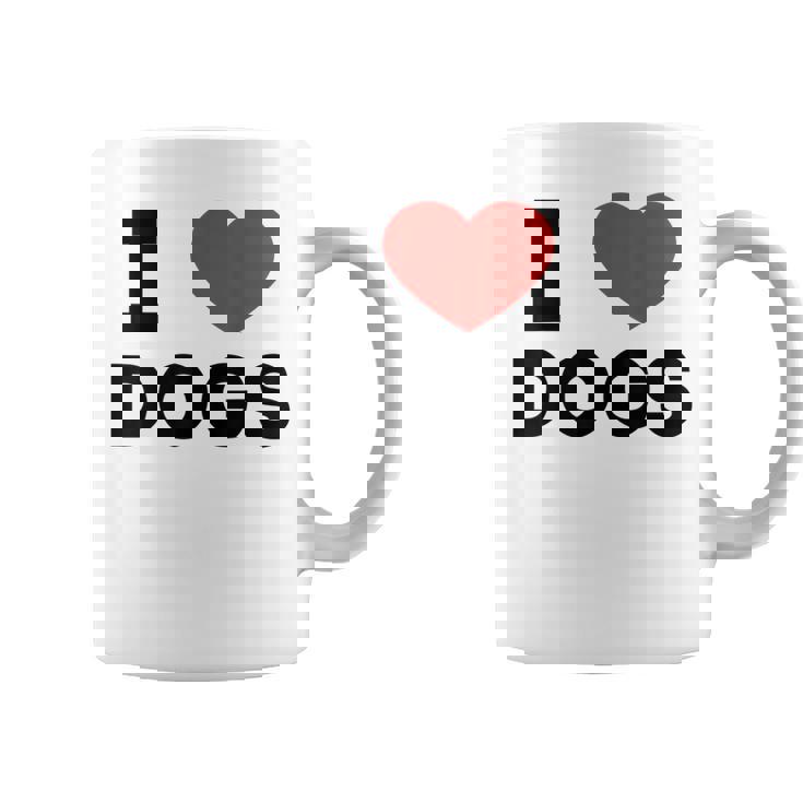 I Love Dogs Amante De Los Perros Retro I Heart Dogs Taza de café