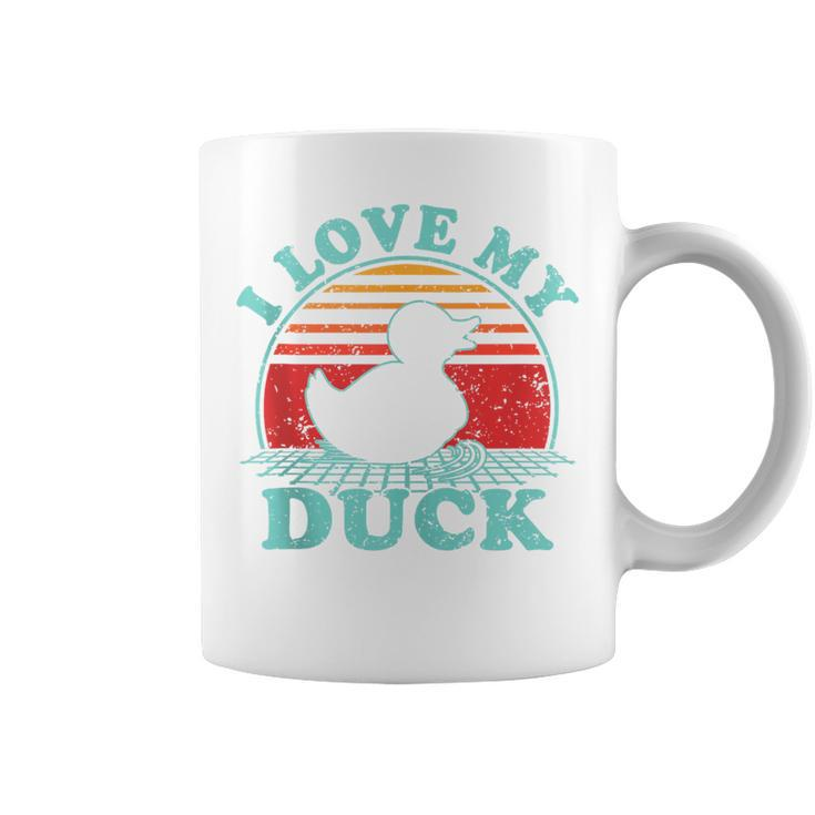 I Love My Duck Vintage 80S Style Coffee Mug
