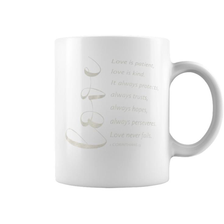 Love Is Patient Love Is Kind 1 Corinthians 13 Bible Verse Coffee Mug