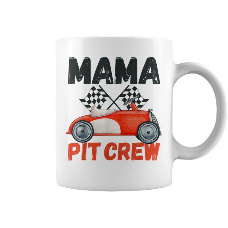 Mama Pit Crew Race Car Birthday Party Racing Parents Cool Coffee Mug