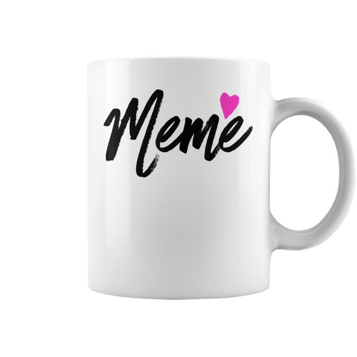Meme With Pink Heart Grandmother Coffee Mug