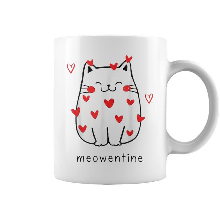 Meowentine Cute Cat Valentine Day 2023 Cute Coffee Mug