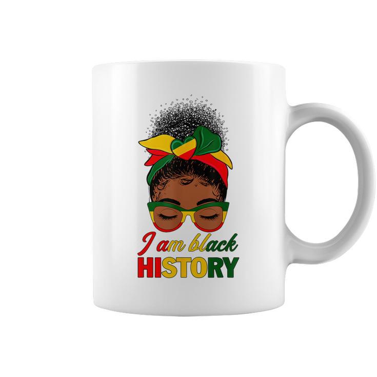 Messy Bun Hair I Am Black History African American Women Coffee Mug -  Seseable