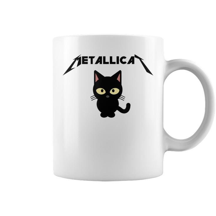 Metallicat Black Cat Lover Rock Heavy Metal Music Joke Coffee Mug