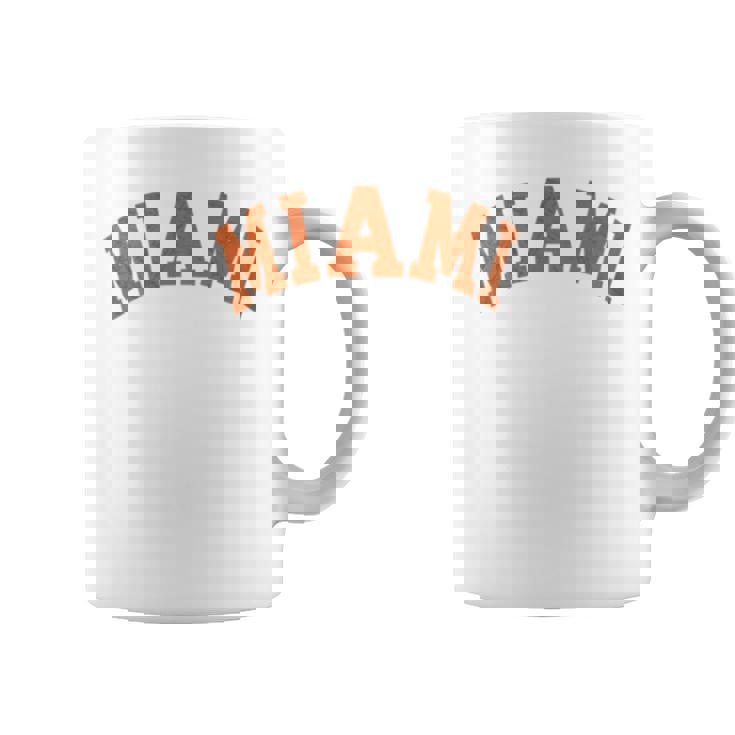 Miami Florida Retro Vintage Weathered Coffee Mug