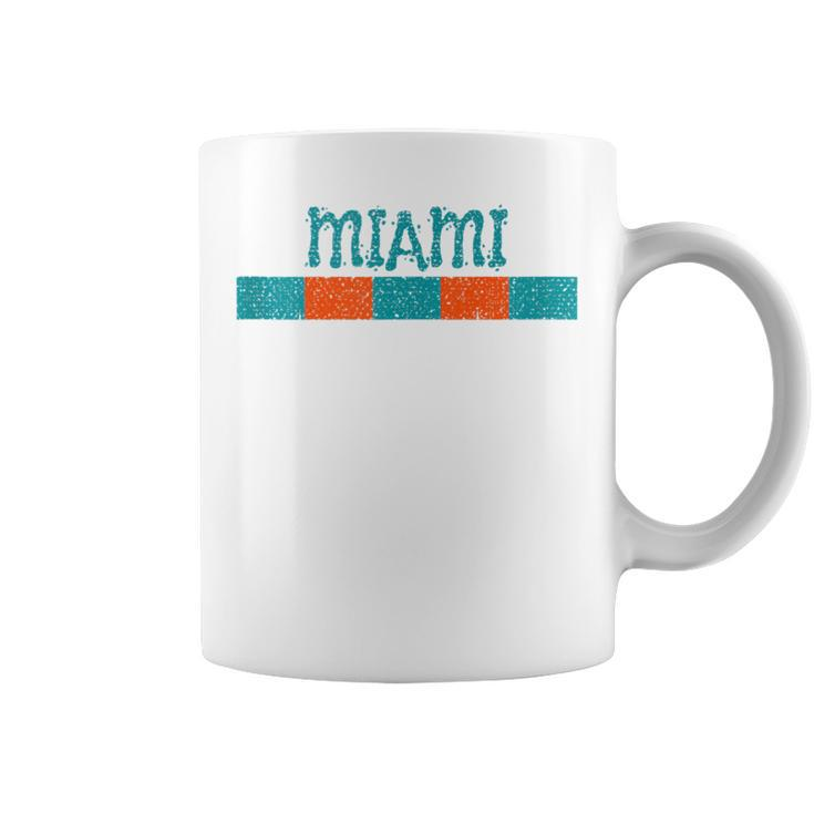 Miami Florida Retro Vintage Weathered Throwback Coffee Mug