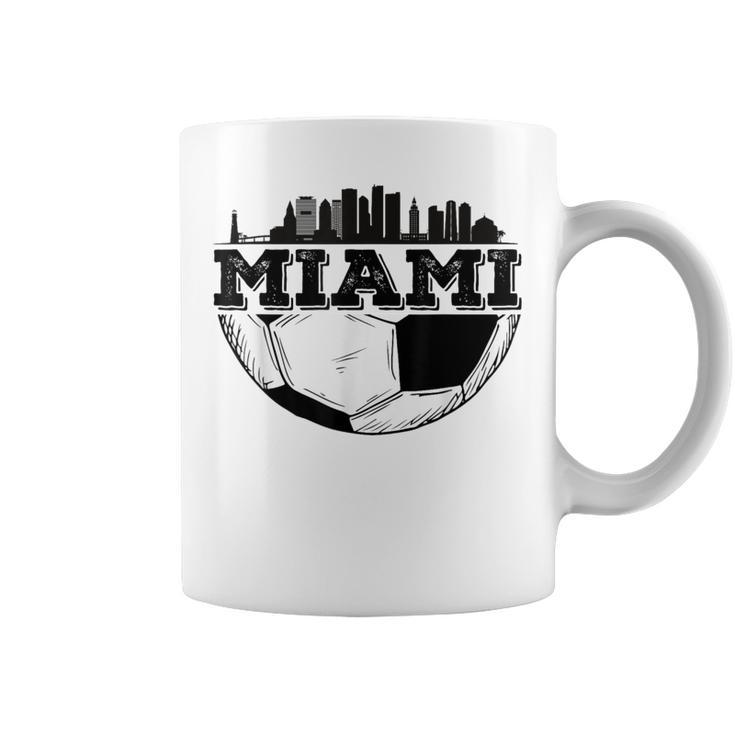 Miami Soccer Distressed Futbol 305 Coffee Mug